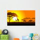 African savanna an evening landscape Wall Decal
