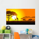 African savanna an evening landscape Wall Decal