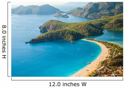 Oludeniz lagoon in sea landscape view of beach Wall Decal