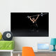 Crossfit woman athlete performs  weight lift Wall Decal