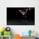 Crossfit woman athlete performs  weight lift Wall Decal