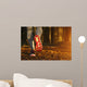 Girl running at sunset Wall Decal