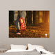 Girl running at sunset Wall Decal