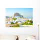 view of Chora the capital of Amorgos island in Greece Wall Decal