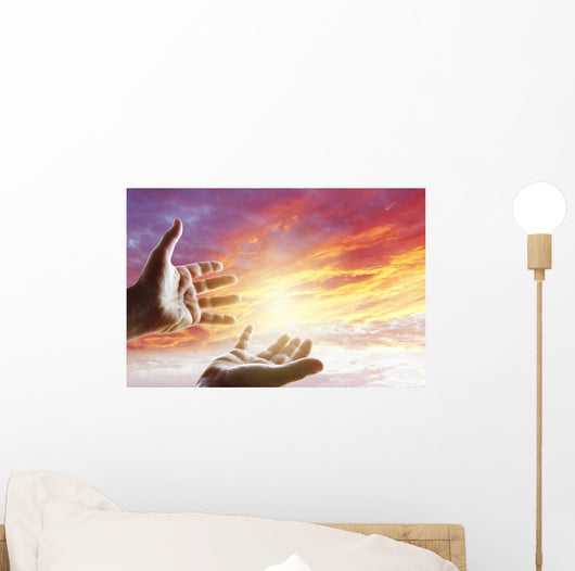 Hands in sky Wall Decal