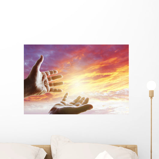 Hands in sky Wall Decal