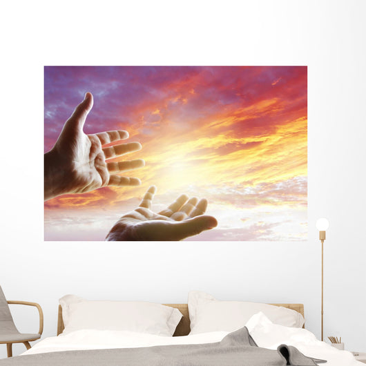 Hands in sky Wall Decal