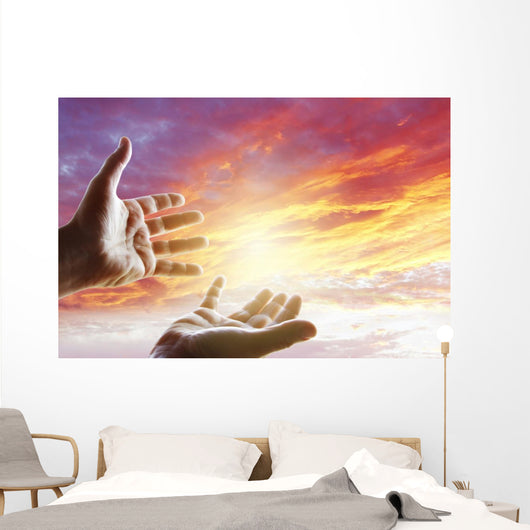 Hands in sky Wall Decal