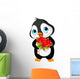 Cute Valentine penguin Wall Decal