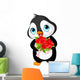 Cute Valentine penguin Wall Decal