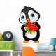 Cute Valentine penguin Wall Decal