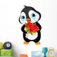 Cute Valentine penguin Wall Decal