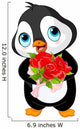 Cute Valentine penguin Wall Decal