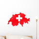 Map of Swiss Wall Decal