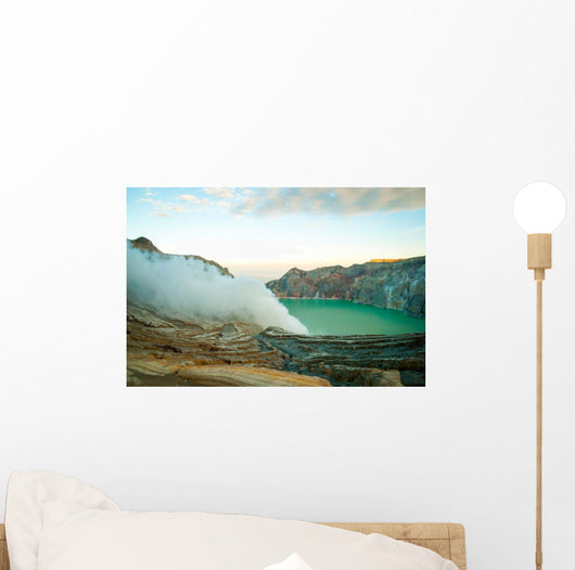 Kawah Ijen volcanic crater at morning dawn, Java, Indonesia Wall Decal