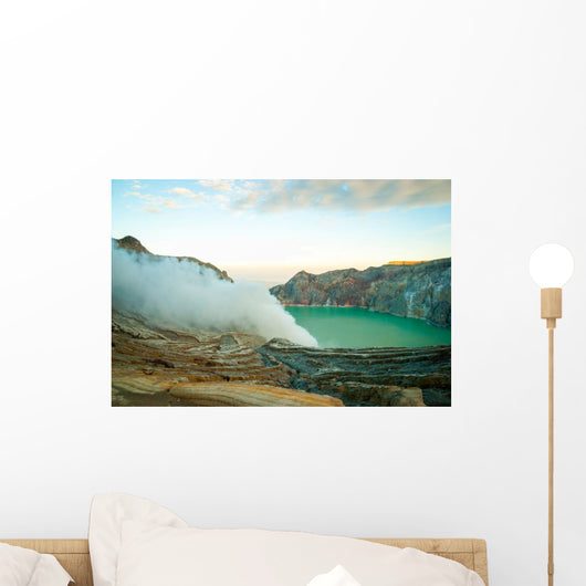 Kawah Ijen volcanic crater at morning dawn, Java, Indonesia Wall Decal