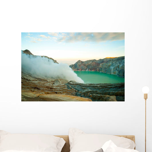 Kawah Ijen volcanic crater at morning dawn, Java, Indonesia Wall Decal