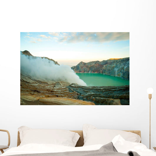 Kawah Ijen volcanic crater at morning dawn, Java, Indonesia Wall Decal