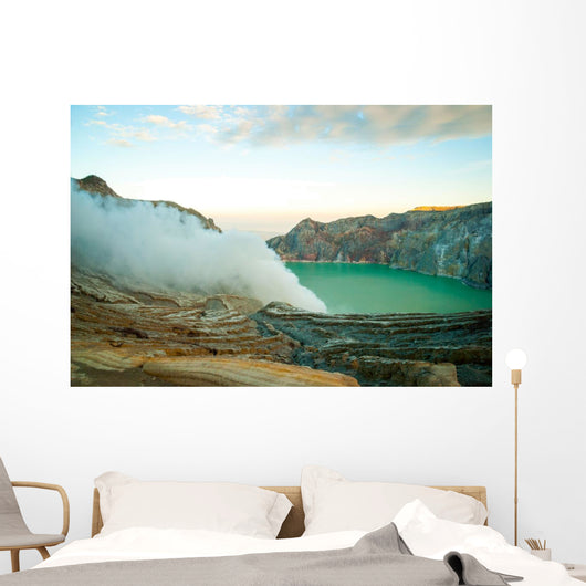 Kawah Ijen volcanic crater at morning dawn, Java, Indonesia Wall Decal