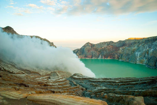 Kawah Ijen volcanic crater at morning dawn, Java, Indonesia Wall Decal