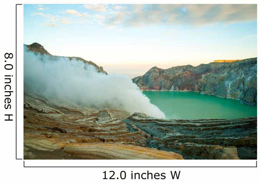 Kawah Ijen volcanic crater at morning dawn, Java, Indonesia Wall Decal