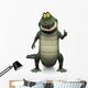 Cartoon crocodile doing a thumbs up. Wall Decal