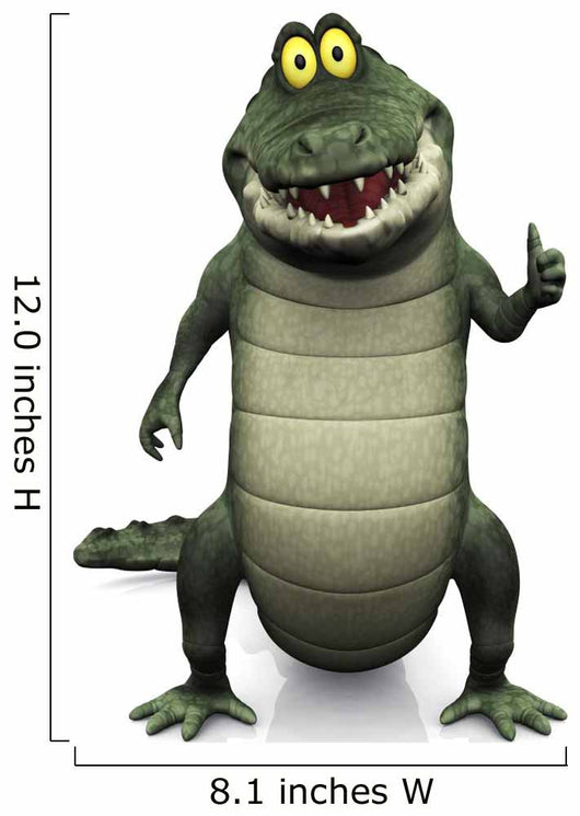 Cartoon crocodile doing a thumbs up. Wall Decal