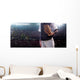 Professional baseball player in action Wall Decal