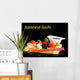 Delicious sushi served Wall Decal