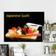 Delicious sushi served Wall Decal