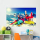 Skiing, winter, snow - family enjoying winter vacation Wall Decal
