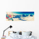 family enjoying skiing Wall Decal