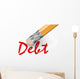 Erase Debt Clipping Path Wall Decal