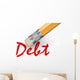 Erase Debt Clipping Path Wall Decal