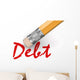 Erase Debt Clipping Path Wall Decal