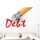 Erase Debt Clipping Path Wall Decal