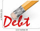 Erase Debt Clipping Path Wall Decal