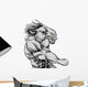 Horse mascot fighting Wall Decal