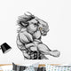 Horse mascot fighting Wall Decal
