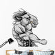 Horse mascot fighting Wall Decal
