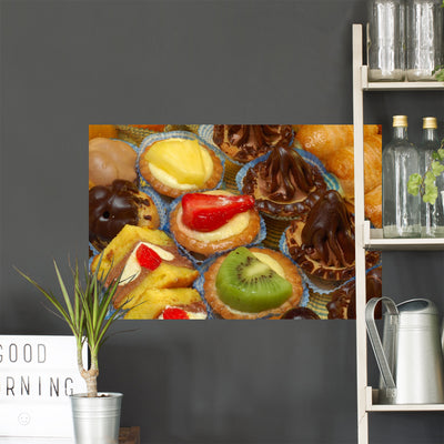 Pastries Wall Decal shown on a wall
