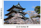 Cherry blossoms at the Hirosaki Castle Park in Hirosaki, Aomori, Wall Decal