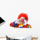 Portrait Screaming Clown Wall Decal