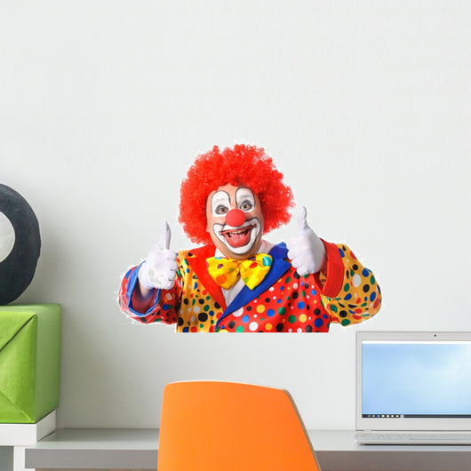Smiling Clown Giving Thumbs Wall Decal