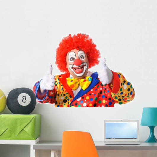 Smiling Clown Giving Thumbs Wall Decal
