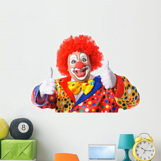 Smiling Clown Giving Thumbs Wall Decal
