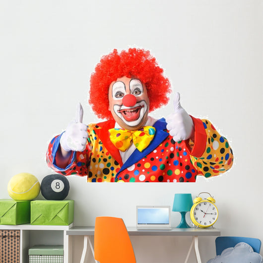 Smiling Clown Giving Thumbs Wall Decal