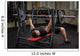 young man doing bench press workout in gym Wall Decal