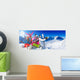 Ski, winter, snow - family enjoying winter vacation Wall Decal