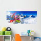 Ski, winter, snow - family enjoying winter vacation Wall Decal